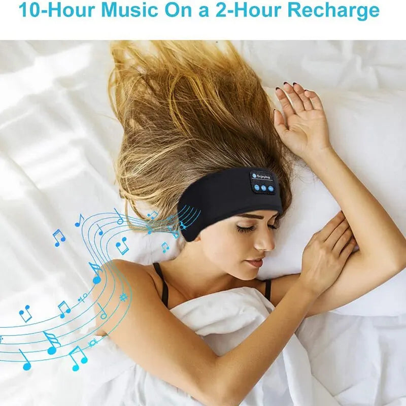 Bluetooth Sleep Headband – Wireless Headphones, Built-In Speakers, Comfortable Fabric, 10-Hour Battery Life